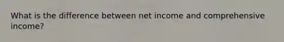 What is the difference between net income and comprehensive income?