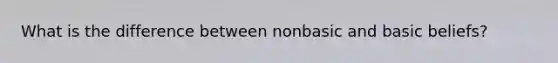 What is the difference between nonbasic and basic beliefs?