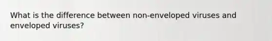 What is the difference between non-enveloped viruses and enveloped viruses?