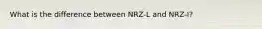 What is the difference between NRZ-L and NRZ-I?