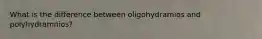 What is the difference between oligohydramios and polyhydramnios?