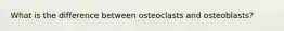 What is the difference between osteoclasts and osteoblasts?