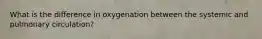 What is the difference in oxygenation between the systemic and pulmonary circulation?