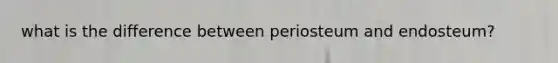what is the difference between periosteum and endosteum?