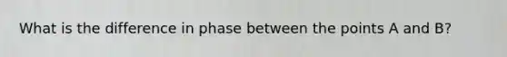 What is the difference in phase between the points A and B?