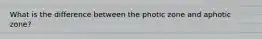 What is the difference between the photic zone and aphotic zone?