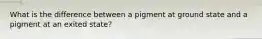 What is the difference between a pigment at ground state and a pigment at an exited state?