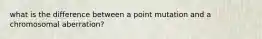 what is the difference between a point mutation and a chromosomal aberration?