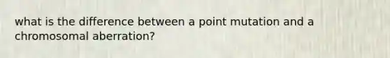 what is the difference between a point mutation and a chromosomal aberration?