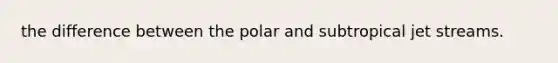 the difference between the polar and subtropical jet streams.