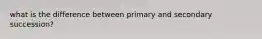 what is the difference between primary and secondary succession?