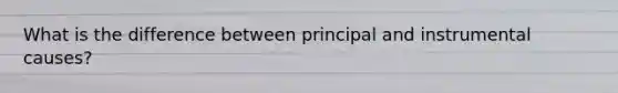 What is the difference between principal and instrumental causes?