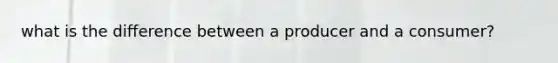 what is the difference between a producer and a consumer?