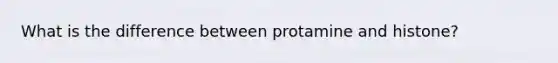 What is the difference between protamine and histone?