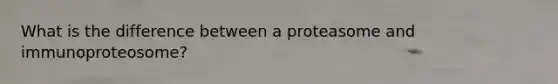 What is the difference between a proteasome and immunoproteosome?