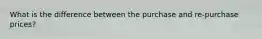 What is the difference between the purchase and re-purchase prices?