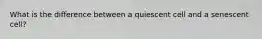 What is the difference between a quiescent cell and a senescent cell?