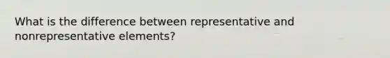 What is the difference between representative and nonrepresentative elements?