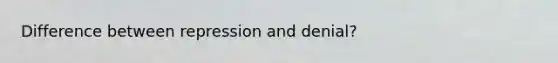 Difference between repression and denial?
