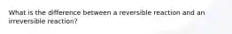 What is the difference between a reversible reaction and an irreversible reaction?