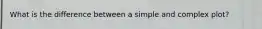 What is the difference between a simple and complex plot?