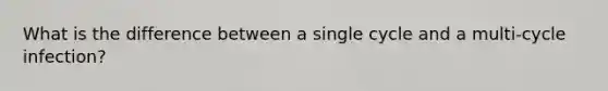 What is the difference between a single cycle and a multi-cycle infection?