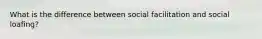 What is the difference between social facilitation and social loafing?