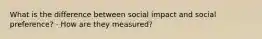 What is the difference between social impact and social preference? · How are they measured?