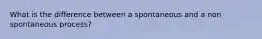 What is the difference between a spontaneous and a non spontaneous process?