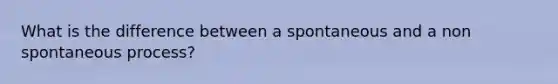 What is the difference between a spontaneous and a non spontaneous process?