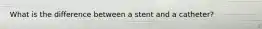 What is the difference between a stent and a catheter?