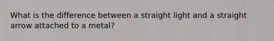 What is the difference between a straight light and a straight arrow attached to a metal?