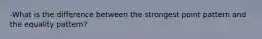 -What is the difference between the strongest point pattern and the equality pattern?