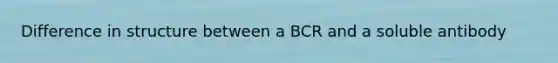 Difference in structure between a BCR and a soluble antibody