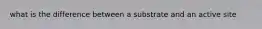 what is the difference between a substrate and an active site