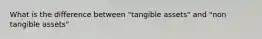 What is the difference between "tangible assets" and "non tangible assets"