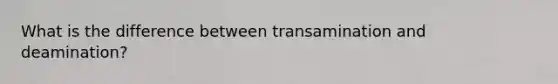 What is the difference between transamination and deamination?