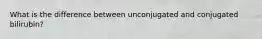 What is the difference between unconjugated and conjugated bilirubin?