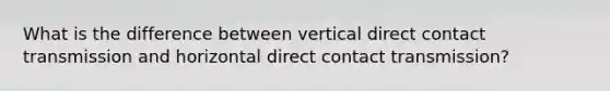 What is the difference between vertical direct contact transmission and horizontal direct contact transmission?