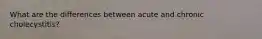 What are the differences between acute and chronic cholecystitis?