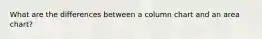 What are the differences between a column chart and an area chart?