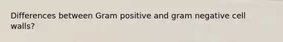 Differences between Gram positive and gram negative cell walls?