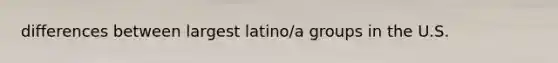 differences between largest latino/a groups in the U.S.