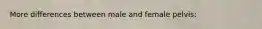 More differences between male and female pelvis: