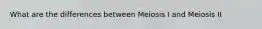 What are the differences between Meiosis I and Meiosis II
