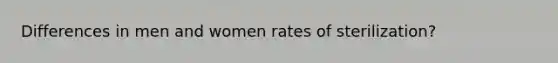 Differences in men and women rates of sterilization?