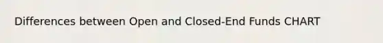 Differences between Open and Closed-End Funds CHART