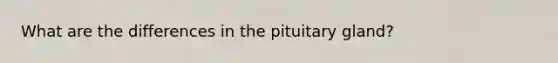 What are the differences in the pituitary gland?