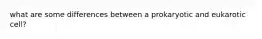 what are some differences between a prokaryotic and eukarotic cell?