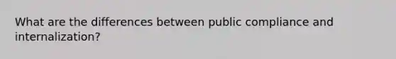 What are the differences between public compliance and internalization?